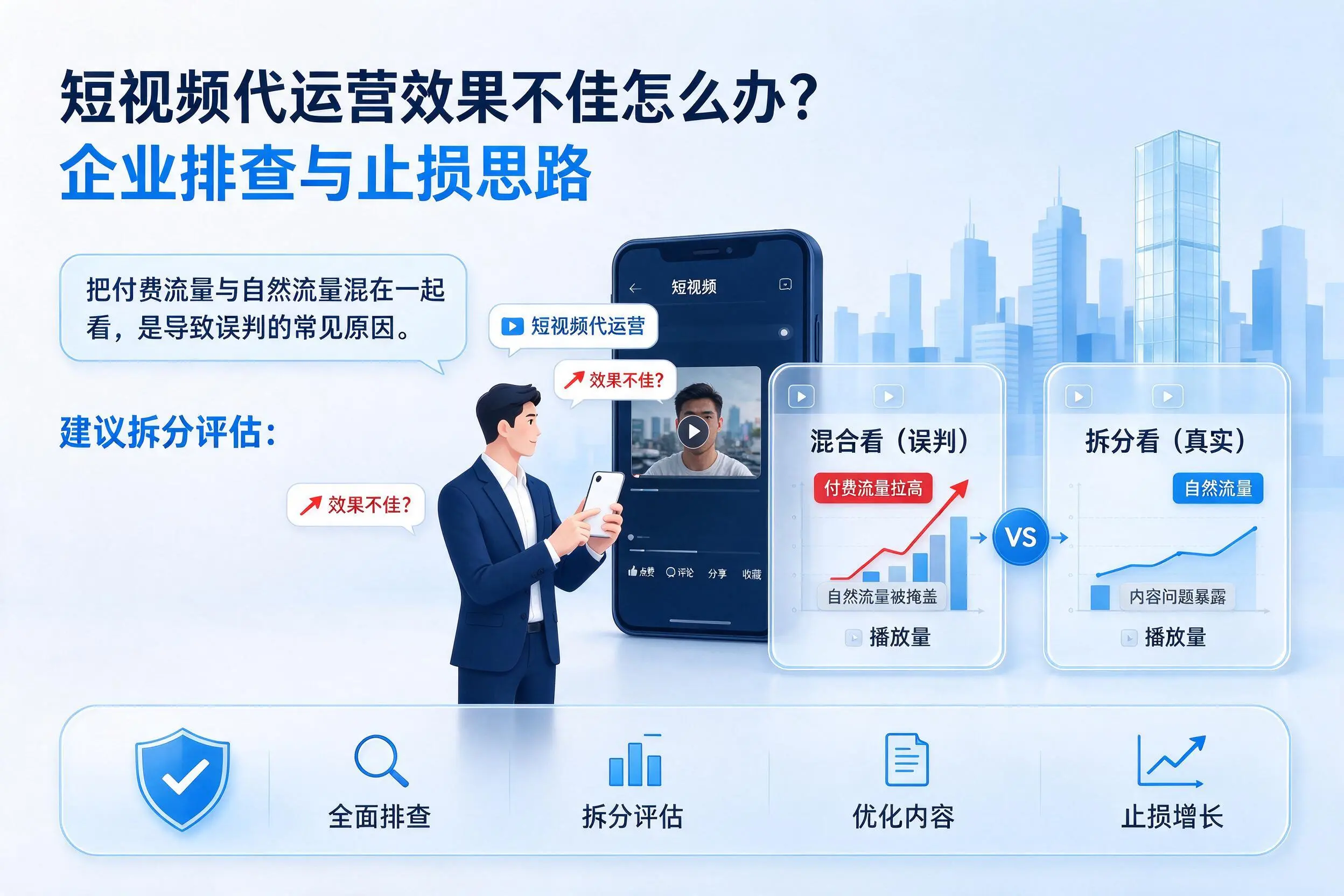 短视频代运营效果不佳怎么办?益阳企业排查与止损思路