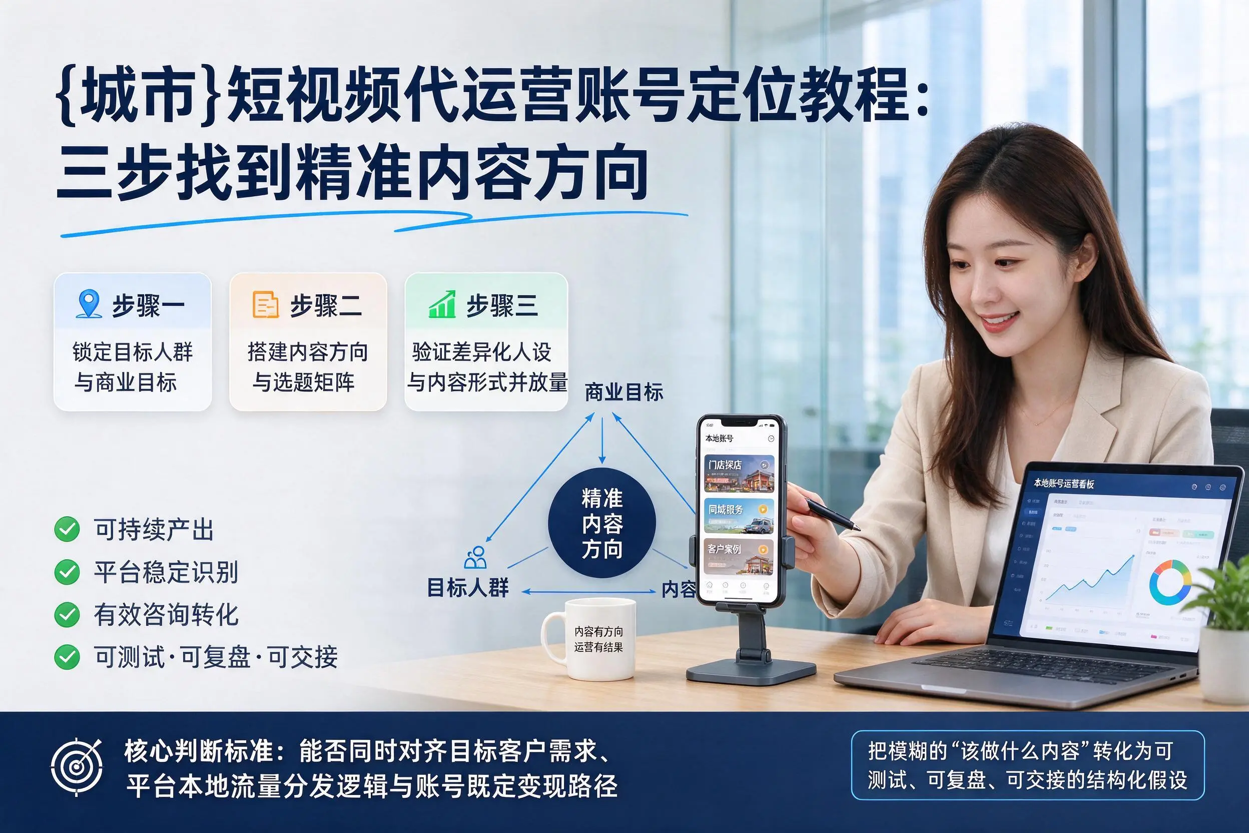 益阳短视频代运营账号定位教程：三步找到精准内容方向