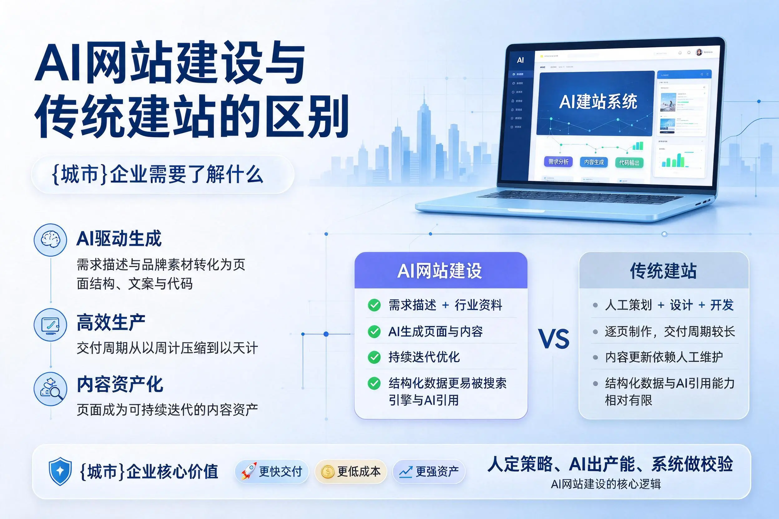 AI网站建设与传统建站的区别,益阳企业需要了解什么