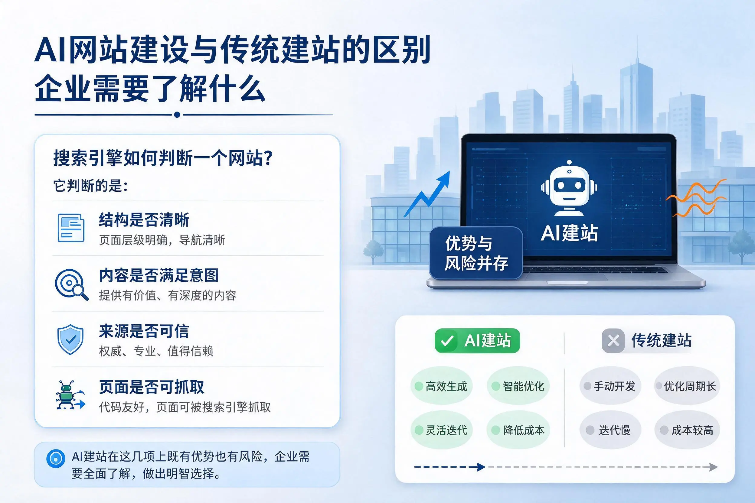 AI网站建设与传统建站的区别,益阳企业需要了解什么