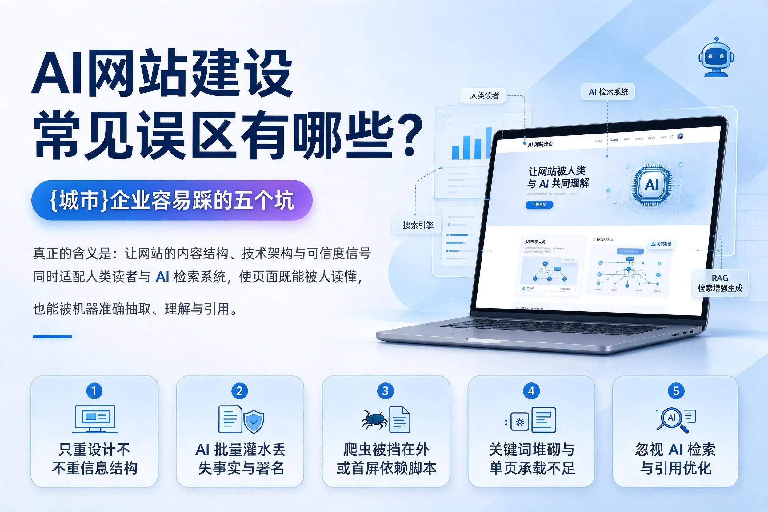 AI网站建设常见误区有哪些?益阳企业容易踩的五个坑