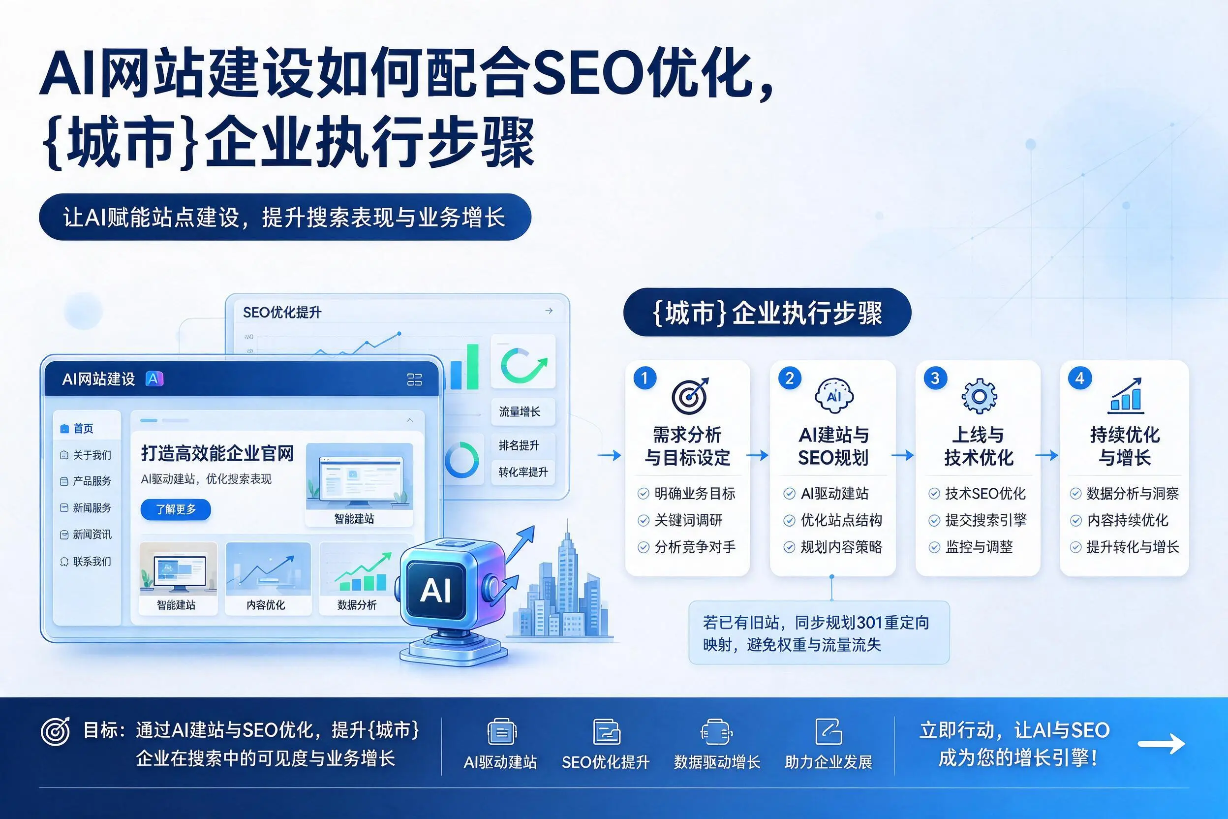 AI网站建设如何配合SEO优化，益阳企业执行步骤