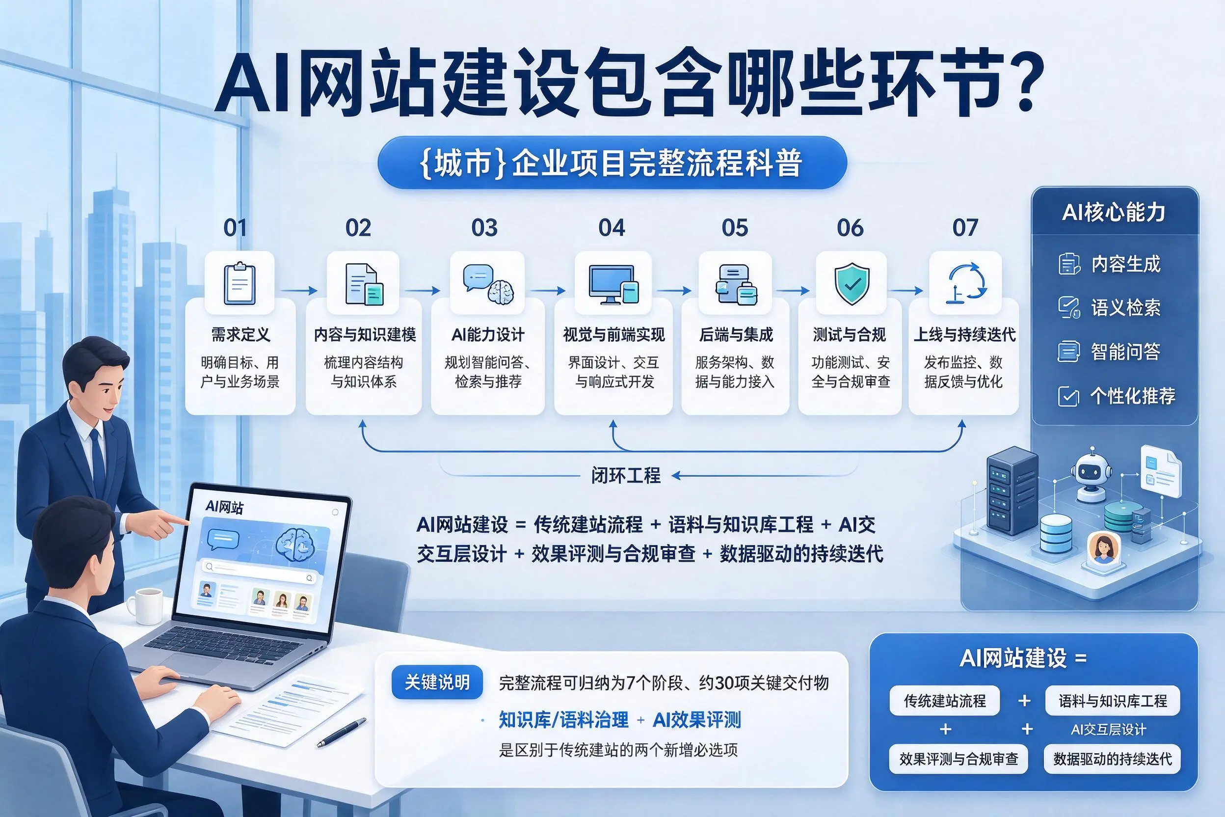 AI网站建设包含哪些环节？益阳企业项目完整流程科普