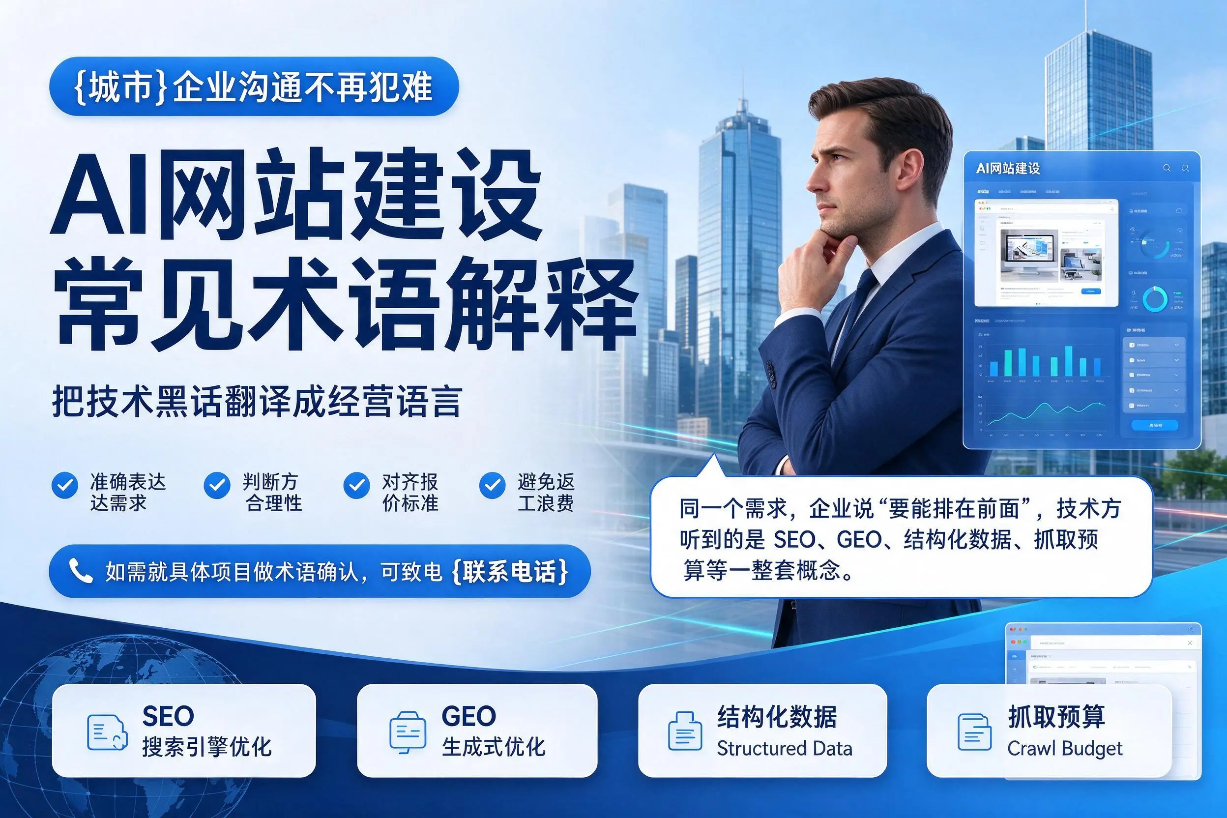 AI网站建设常见术语解释,益阳企业沟通不再犯难