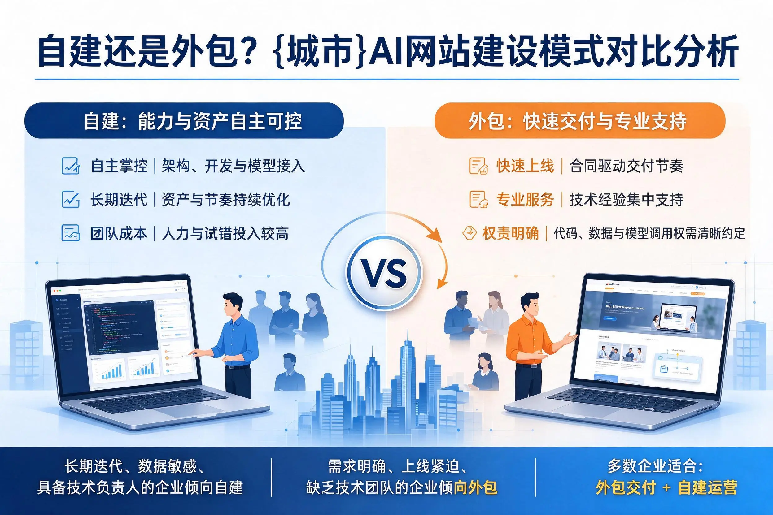 自建还是外包?益阳AI网站建设模式对比分析