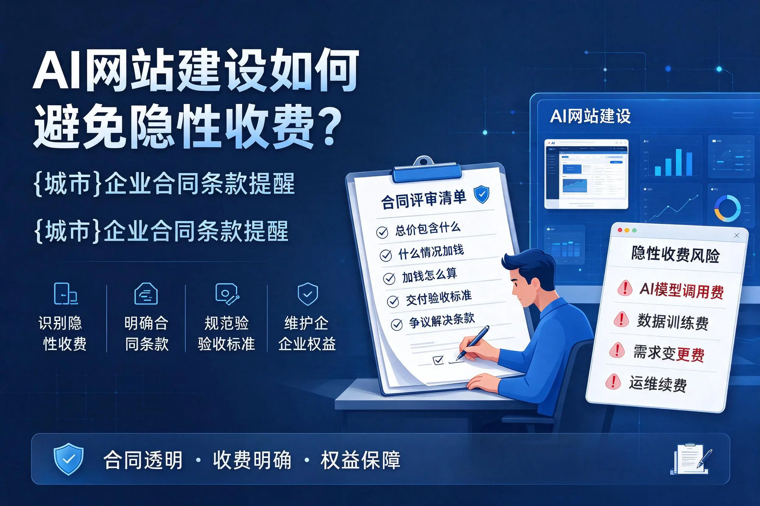 AI网站建设如何避免隐性收费？益阳企业合同条款提醒