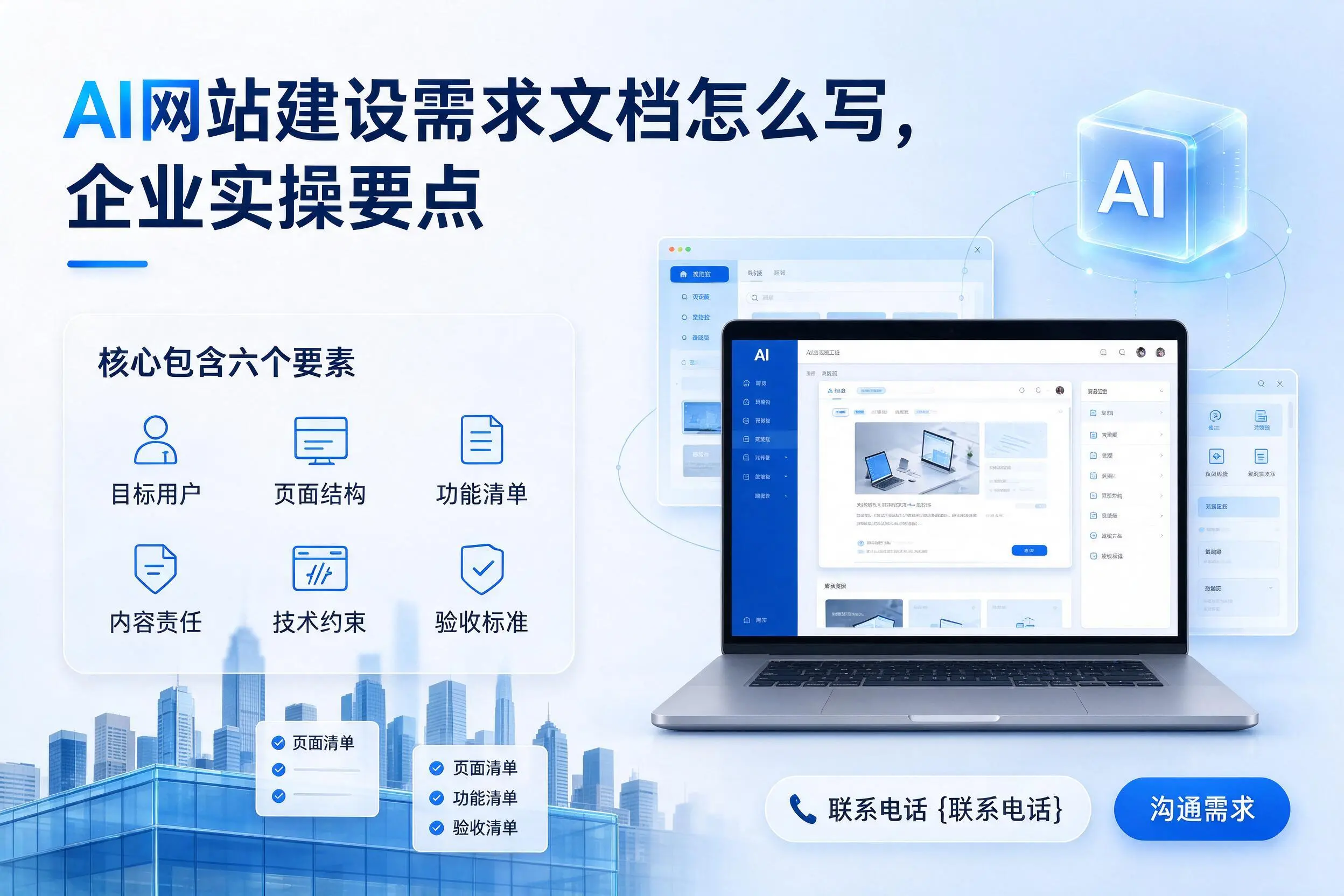 AI网站建设需求文档怎么写，益阳企业实操要点